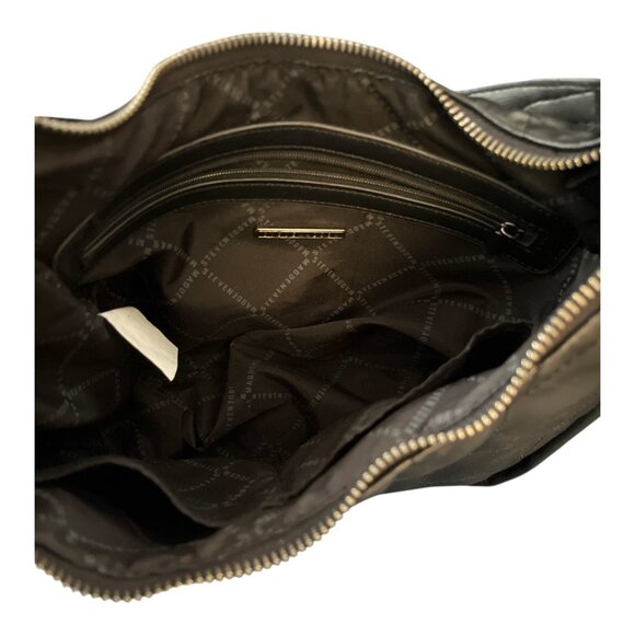 Steve Madden Quilted Black Shoulder Bag – Gunmetal Chain Strap - Picture 10 of 13